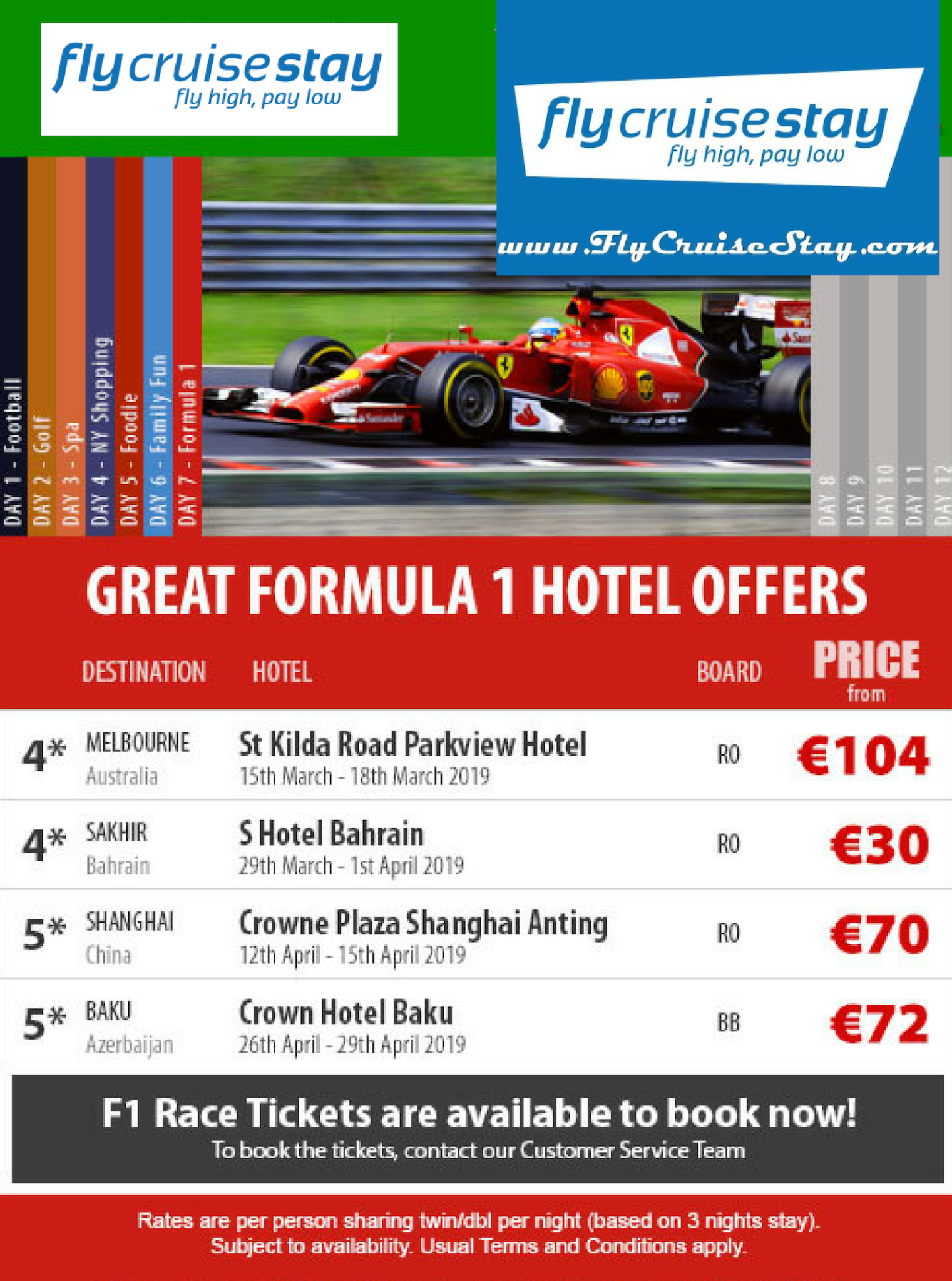 Formula one hotels